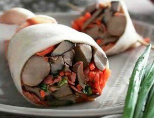 Кальмары фаршированные грибами