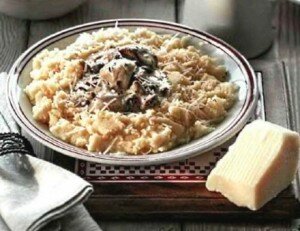 Полента с грибами